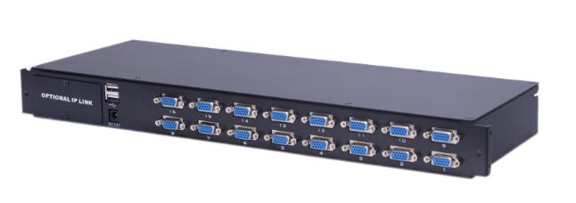 AS-9116ULD (Dual-Rail, 19” VGA LCD KVM Switch in 16 Ports)