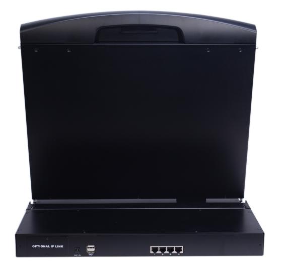 AS-7104TLS (Single Rail, Cat5 Series 17” LCD KVM Switch)