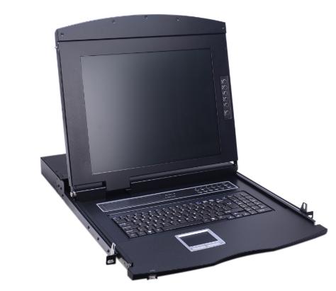 AS-7104ULS (Single Rail, VGA Series 17” LCD KVM Switch 4 Ports)