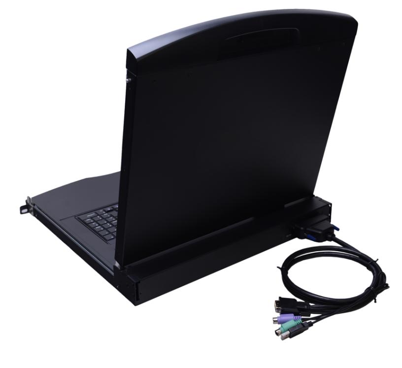 AS-7100ULS (Single Rail, VGA Series 17” LCD KVM Switch Single Port)