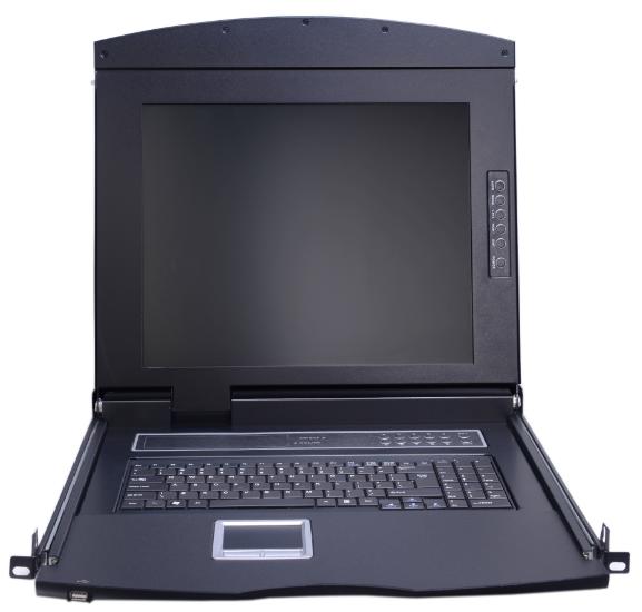 AS-7104TLS (Single Rail, Cat5 Series 17” LCD KVM Switch)