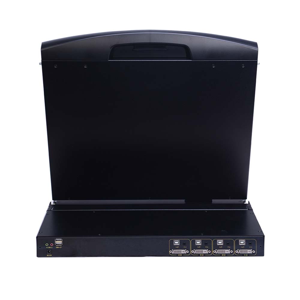 AS-7104DLS (Single Rail, 17” DVI LCD KVM Switch)