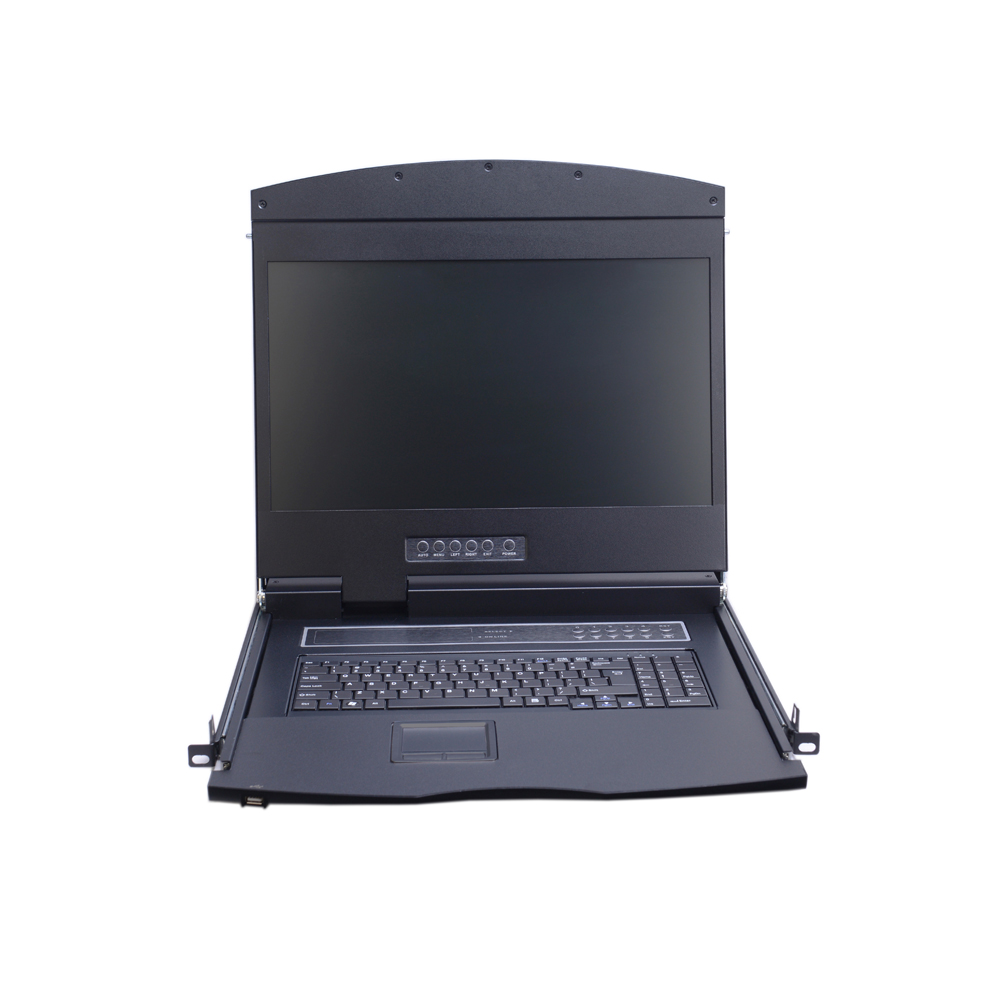 AS-9100DLS (Single Rail, 19” DVI LCD KVM Switch)